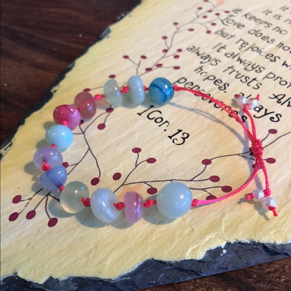 Jewelry - Adjustable Beaded Gemstone Bracelet